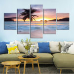 Tableau plage et cocotier Tableau Mer Tableau Nature taille: S|M|L|XL
