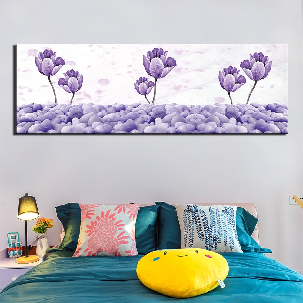 Tableau fleurs bleues Tableau fleurs bleues