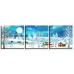 Tableau peinture paysage de montagne