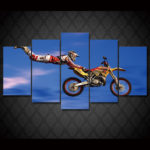 Tableau saut en motocross Tableau Moto Tableaux originaux