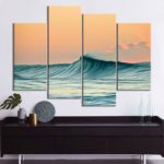 Tableau vague de surfer