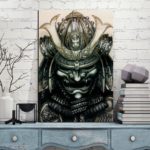 Tableau casque de guerrier Tableau Japonais Tableau Monde
