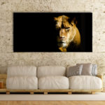 Tableau Lionne puissante Tableau Lion Tableau Animaux