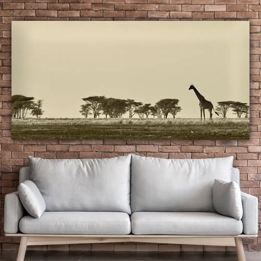 Gemälde-Giraffe-in-der-Wohnwagen