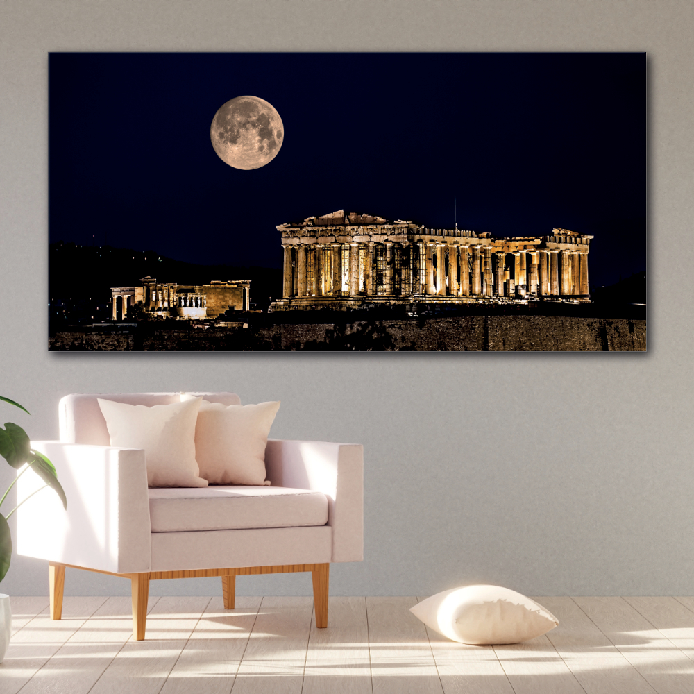 Tableau Panthéon sous la pleine lune Tableau Autres Villes Tableau Ville