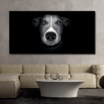 Tableau Jack Russell Terrier noir et blanc Tableau Animaux Tableau Chien