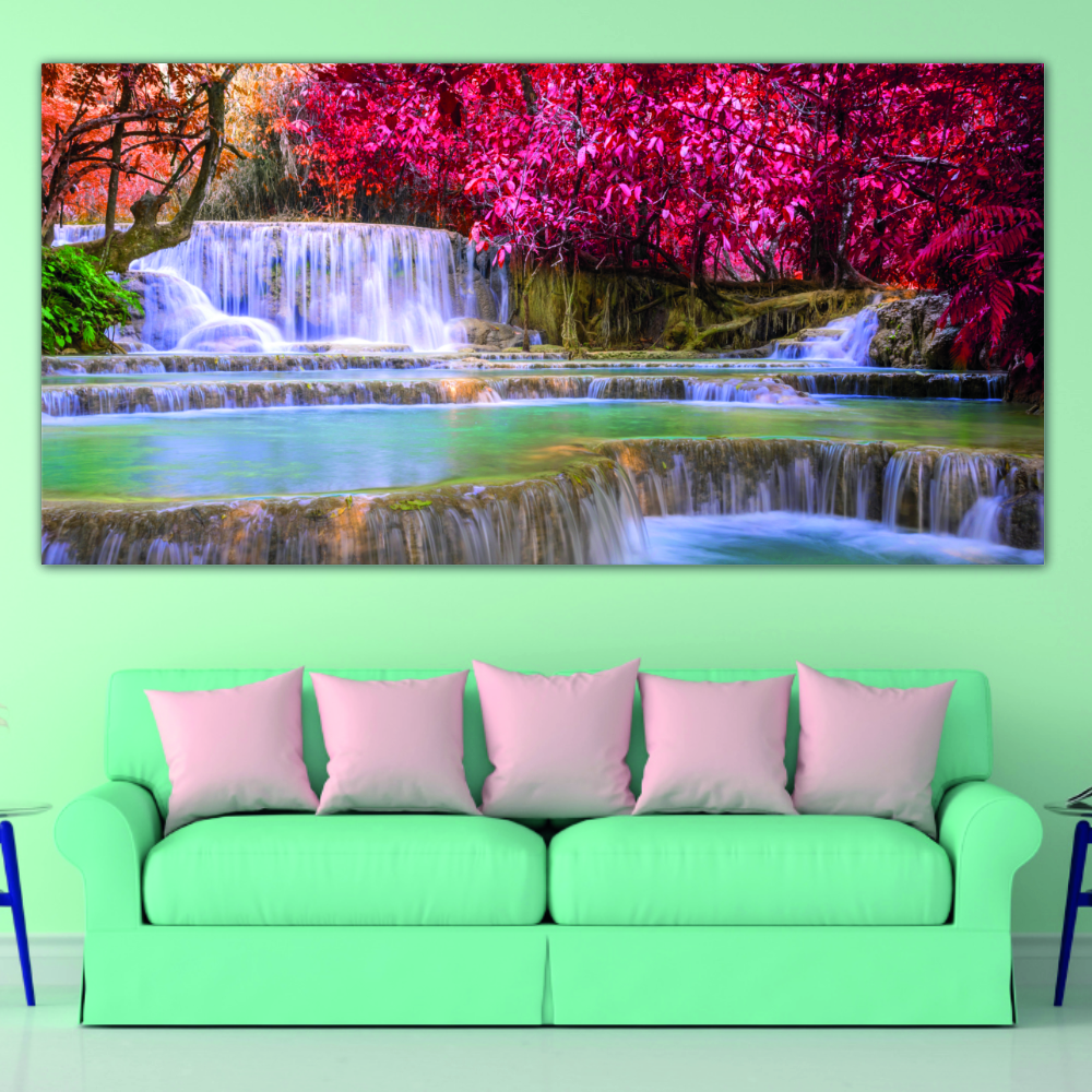 Tableau Lac et montagne colorée Tableau Montagne Tableau Nature Tableau Paysage