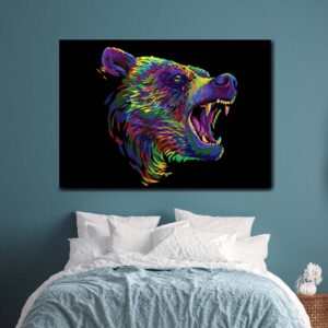 Gemälde Bär Pop Art