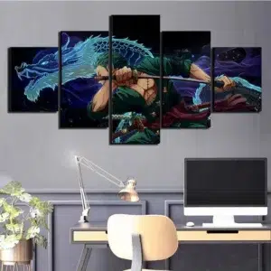 Gemälde Roronoa Zoro mit Drachen