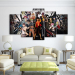 Tableau en 5 parties grande famille One Piece