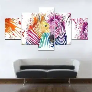Gemälde eines Zebras in der Pop-Art Version