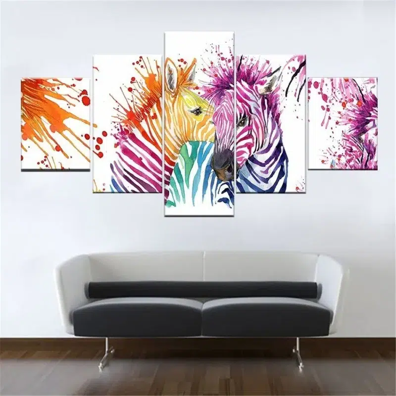 Wandbild Zebra abstrakt Pop Art