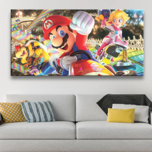 Tableau Mario Kart course Tableaux originaux Tableau Geek Tableau Super Mario taille: XXS|XS|S|M|L|XL|XXL 
